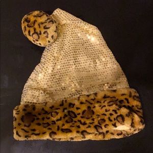 Leopard Santa Hat
